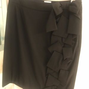 Black RED VALENTINO mini skirt with bows, Size 4